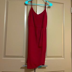 Red wine colored mini dress 🍷